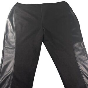 Marc New York Pants Womens Faux Leather Spandex Full Control Waistband Slacks